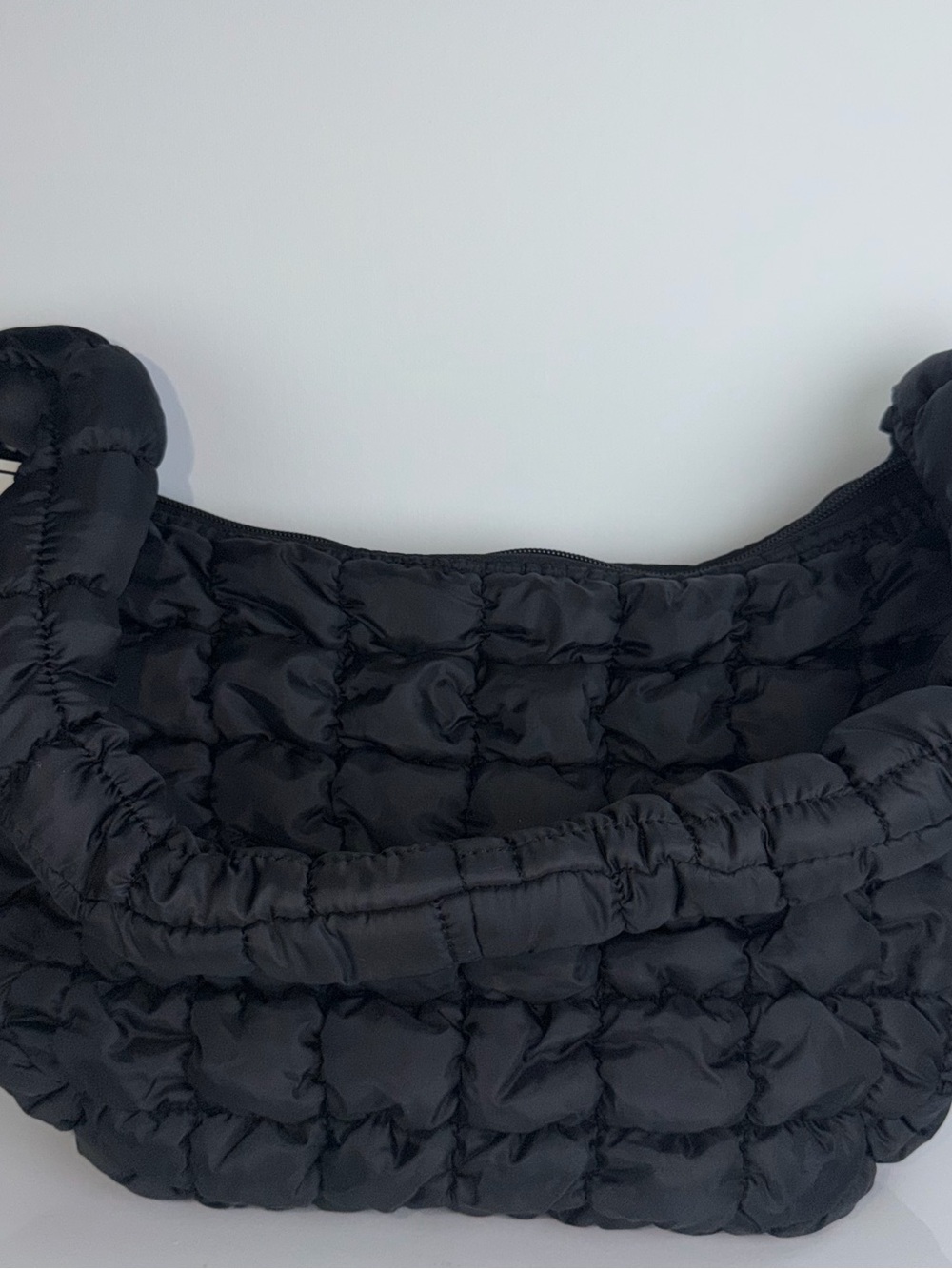 🔥Padded Quilted Black Shoulder Bag – Lightweight Everyday Carry